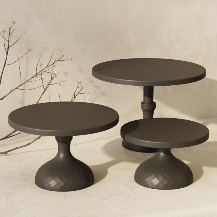 3-Piece Cake Stand Set for Wedding Dessert Table Tiered Serving Plates 30/25/20cm