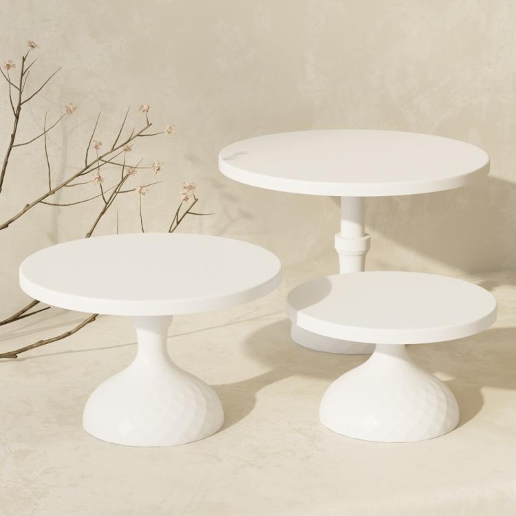 3-Piece Cake Stand Set for Wedding Dessert Table Tiered Serving Plates 30/25/20cm