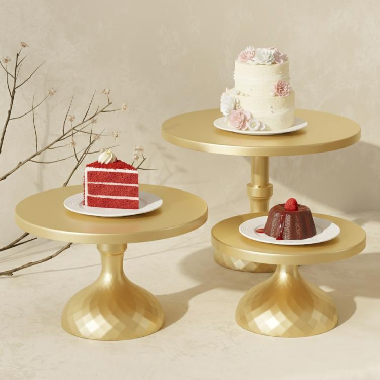 3-Piece Cake Stand Set for Wedding Dessert Table Tiered Serving Plates 30/25/20cm