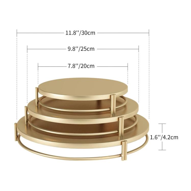 Elegant Tiered Cake Stand Set 3 Stackable Dessert Trays for Wedding & Party Display 30/25/20cm