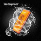 Waterproof-style truck side marker light with amber/yellow 3-LED lens and black frame