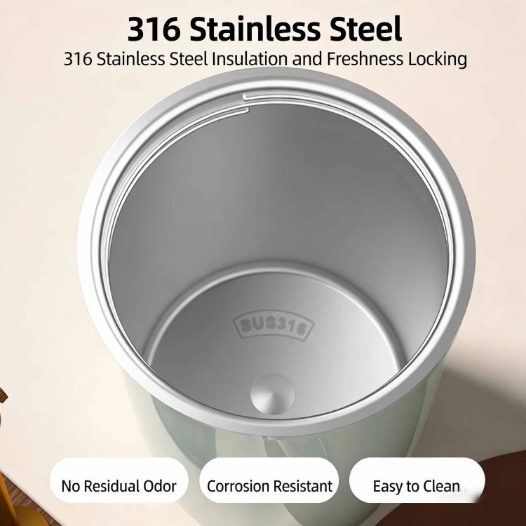 316 Stainless Steel Insulated Coffee Cup Vacuum Double-Wall Straw Cup, 300ml