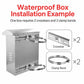 Stainless steel clamp bands for waterproof box mounting, two clamp bands shown