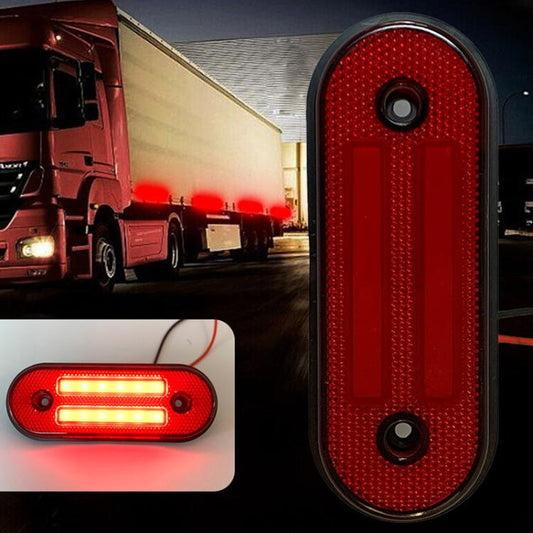 MK-256 12-LEDs Truck Side Lamps Light-Guiding Side Tail Lamps