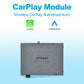 Wireless CarPlay module box with front logo and ports visible