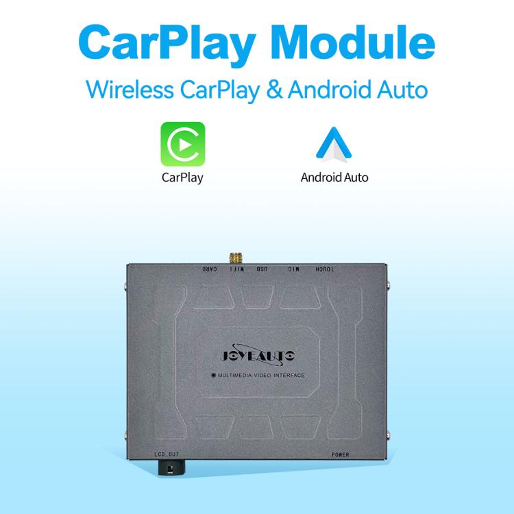 Wireless CarPlay module box with front logo and ports visible