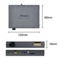 Wireless CarPlay module dimensions diagram with front and side port views