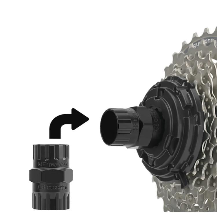 BIKERSAY 2-in-1 Bicycle Freewheel Removal Socket Tool Compatible with Cassette and Threaded Freewheels, BT013X