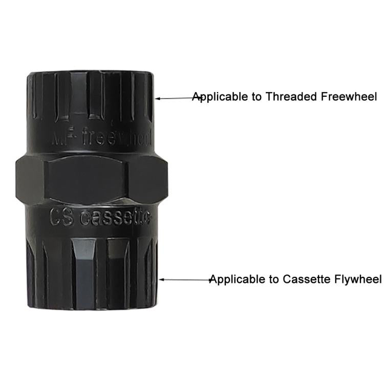 BIKERSAY 2-in-1 Bicycle Freewheel Removal Socket Tool Compatible with Cassette and Threaded Freewheels, BT013X