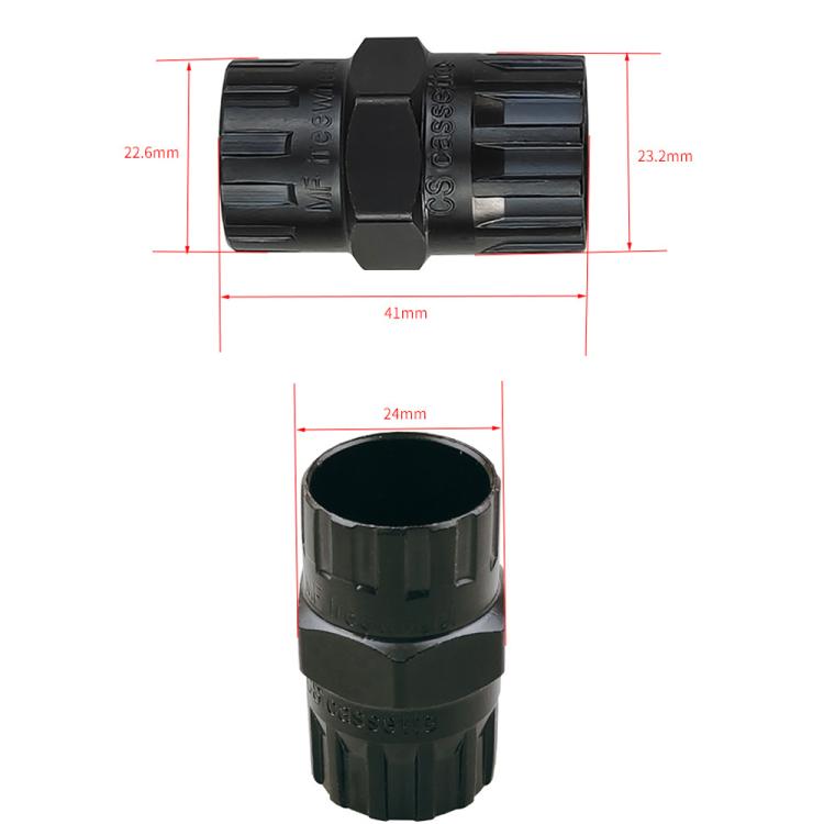 BIKERSAY 2-in-1 Bicycle Freewheel Removal Socket Tool Compatible with Cassette and Threaded Freewheels, BT013X