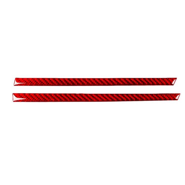 Red carbon-fiber style passenger air vent trim strip, 2-piece set