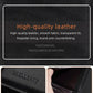 Black leather compact wallet with front card pocket and zipper coin pocket