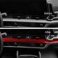 Kia Sportage NQ5 dashboard trim strip installed, red textured V accent on dashboard