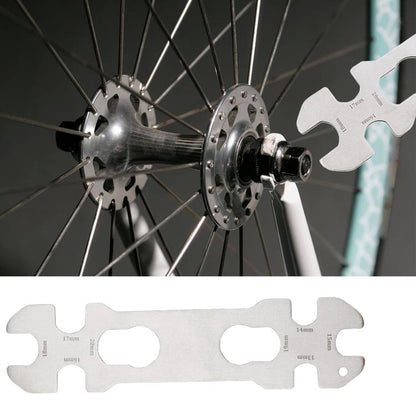 8-in-1 bicycle hub thin wrench tool with integrated openings for 13–20mm