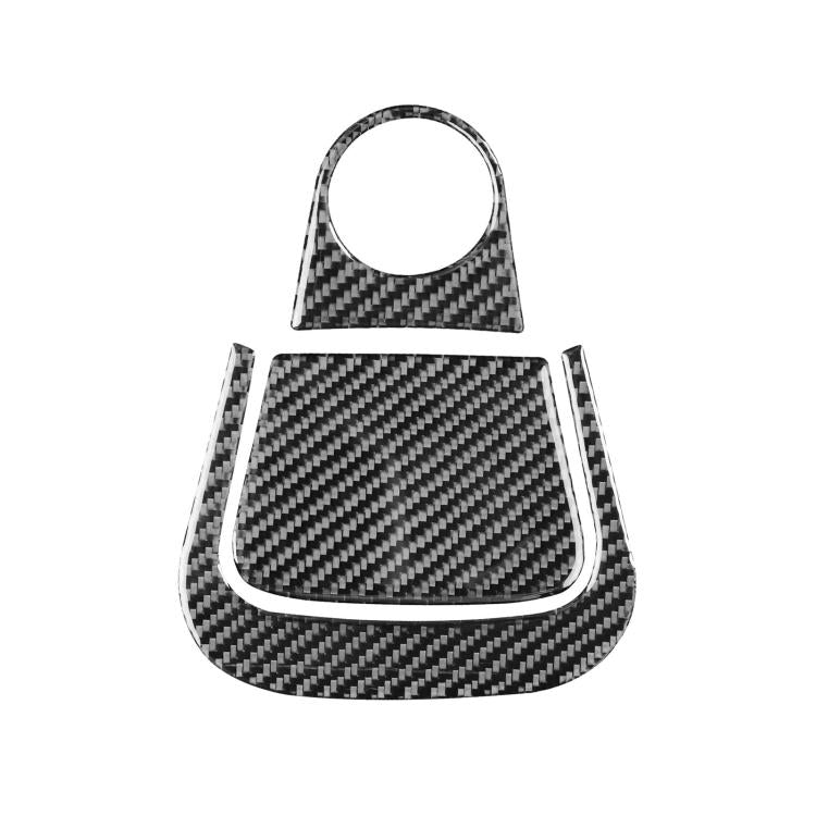 Black carbon-fiber ignition zone decal set, three-piece outline and ring insert