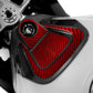 Red carbon-fiber ignition zone decal set with triangular surround and switch ring