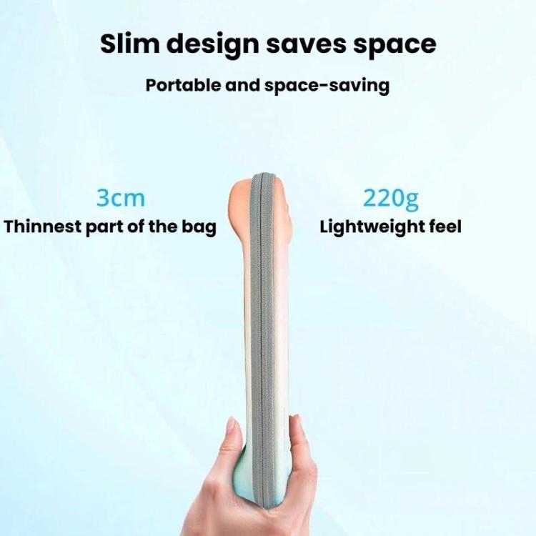 Slim light blue storage case, compact profile for Nintendo Switch 2