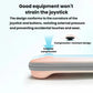 Compressed light blue storage case showing shock-resistant cushioning