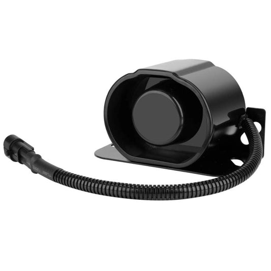 12V-24V waterproof reversing buzzer horn with black housing and cable lead