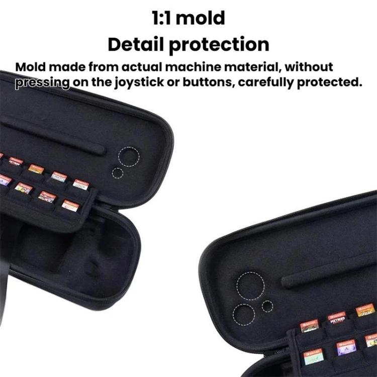 Black molded organizer case with shaped protection for joysticks and buttons