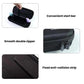 Black travel case details: smooth double zipper, fixed anti-collision strip