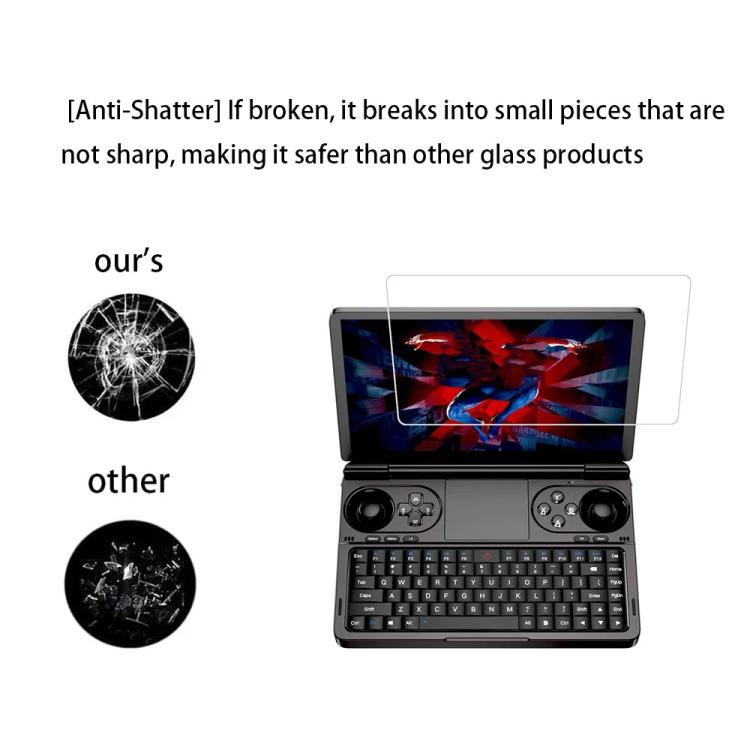 Tempered glass screen protector with anti-shatter design, clear