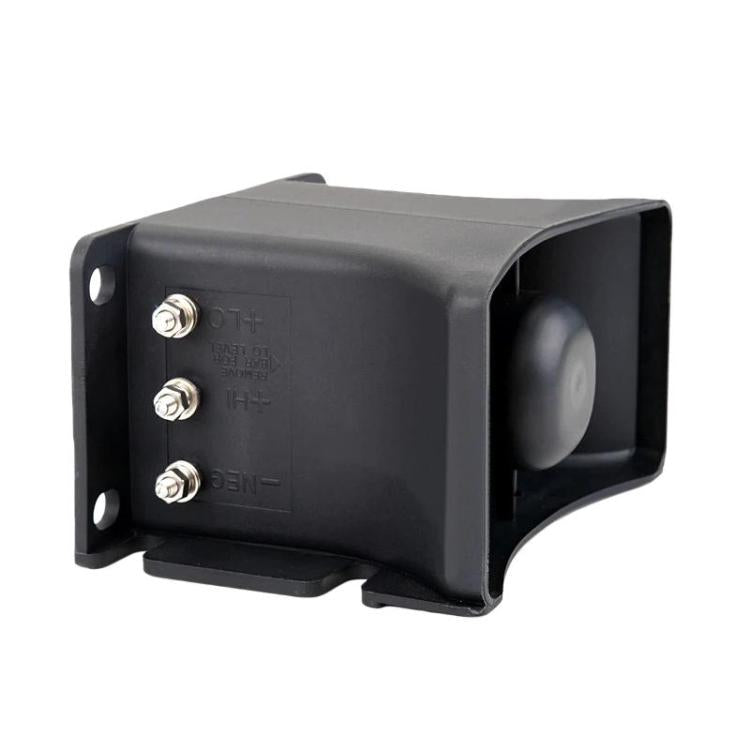 Waterproof reversing alarm, black rear housing with screw terminals