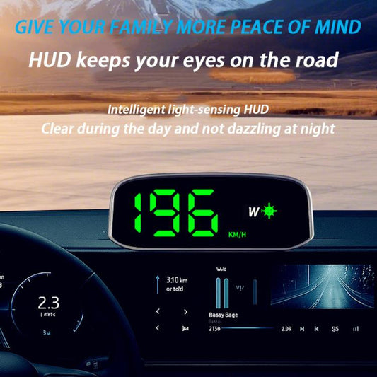 Solar-Powered Wireless Electronic Dog Speed Meter Head-Up Display, KM/H, MP/H