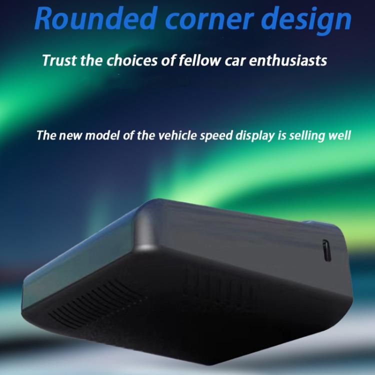Solar-Powered Wireless Electronic Dog Speed Meter Head-Up Display, KM/H, MP/H