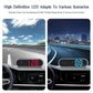 Car speed HUD display showing red LED 128 and blue LED 88 in different views