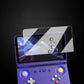 Clear tempered glass screen protector fitted over handheld console display.