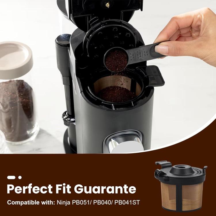 Reusable Stainless Steel Coffee Filter for Ninja PB051 PB040 PB041ST Coffee Makers Replacement Mesh Filter