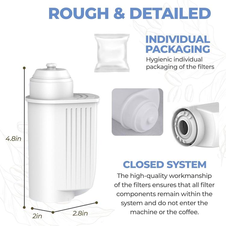 TCZ7003 Active Carbon Water Filter Replacement For Siemens / Bosch EQ Series / Panasonic NC-ZA1 Coffee Machines
