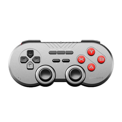 Wireless game controller with dual analog sticks and colored face buttons