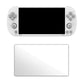 Clear tempered glass screen protector for white handheld console display