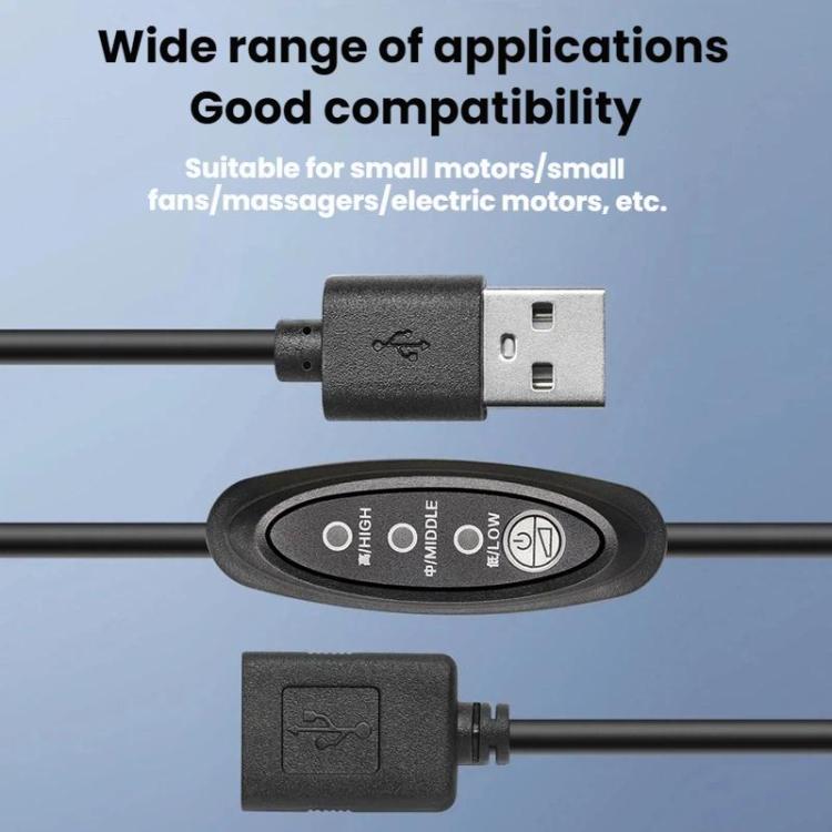 0.3m Push-button T3-speed Adjustable Power Cord