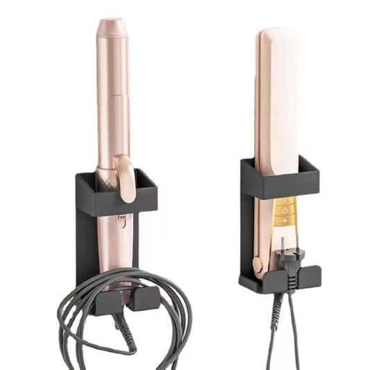 304 Stainless Steel Curling Iron Holder Heat Resistant No Drill Wall Mount with Cord Organizer for Hot Hair Tools