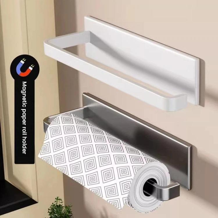 Magnetic Wall-Mounted Paper Towel Holder Organizer for Kitchen Wrap, Foil, and Plastic Bag Dispenser