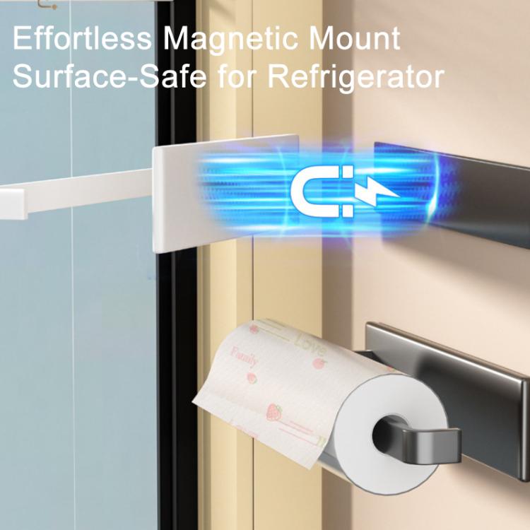 Magnetic Wall-Mounted Paper Towel Holder Organizer for Kitchen Wrap, Foil, and Plastic Bag Dispenser