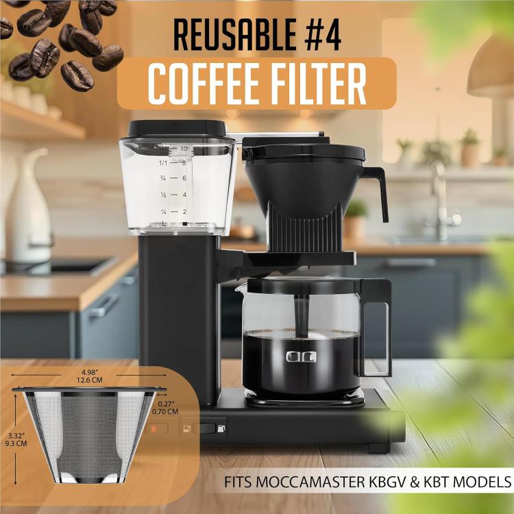 Stainless Steel Filter For Moccamaster KBT / KBGV Coffee Maker, Single Layer, Double Layer