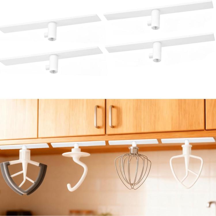 4pcs /Pack Hooks For KitchenAid Attachment to Neatly Store Mixer Accessories