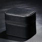 Lily-patterned Watch Case With Zipper Leather Watch Storage Pouch