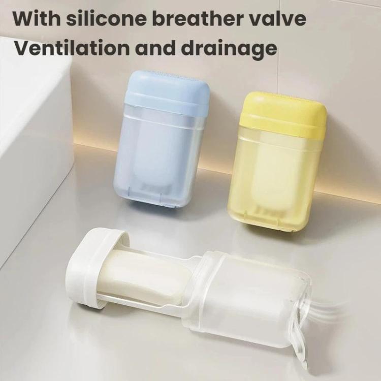 2pcs Sealed Soap Box With Lid Drainage Portable Storage Container