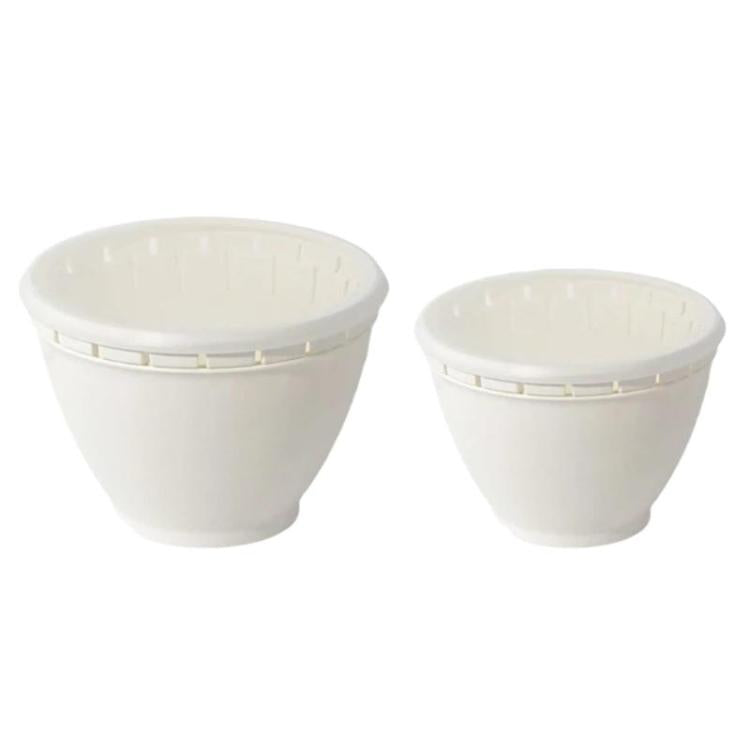 Vegetable Washing Draining Basket Multi-Functional Double-Layer Rice Washing Basin, Small, Large, Large+Small