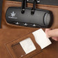 KOSMCCO CL250 Password Lock Leather Document Pouch A4 Large Capacity File Organizer ID Holder