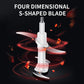 Stainless steel four-corner S-shaped blade assembly for meat grinding