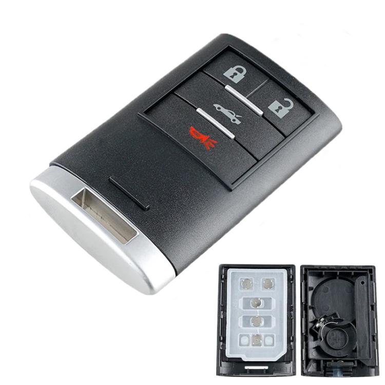 Black key fob case with 3+1 button controls and exposed internal electronics