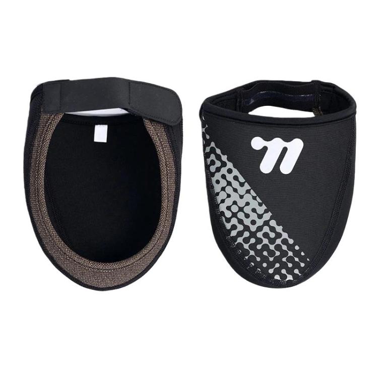 WEST BIKING half-length cycling shoe covers, black with reflective dots diagonal stripe
