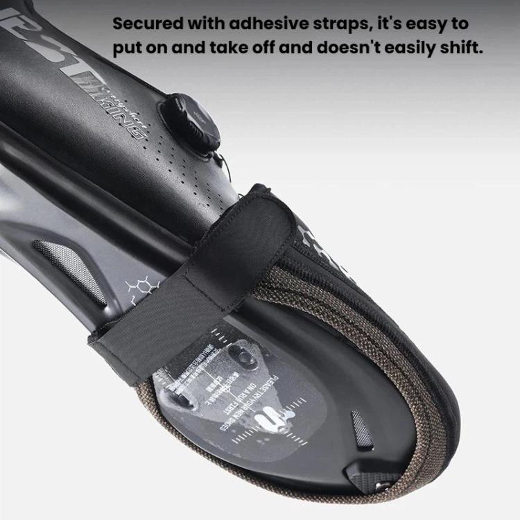 WEST BIKING half-length cycling shoe cover secured with adhesive strap