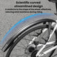 Curved black front bike fender for wheel coverage
